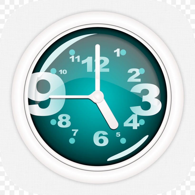 Time & Attendance Clocks, PNG, 1024x1024px, Clock, Alarm Clock, Alarm Clocks, Aqua, Flat Design Download Free