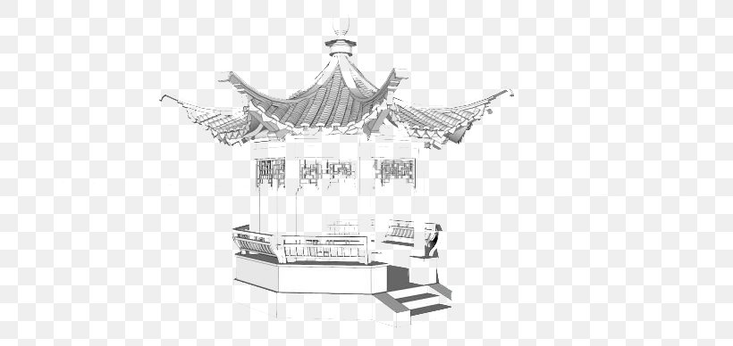 Black And White Graphic Design Chinese Pavilion, PNG, 709x388px, Black And White, Architecture, Brand, Chinese Pavilion, Croquis Download Free