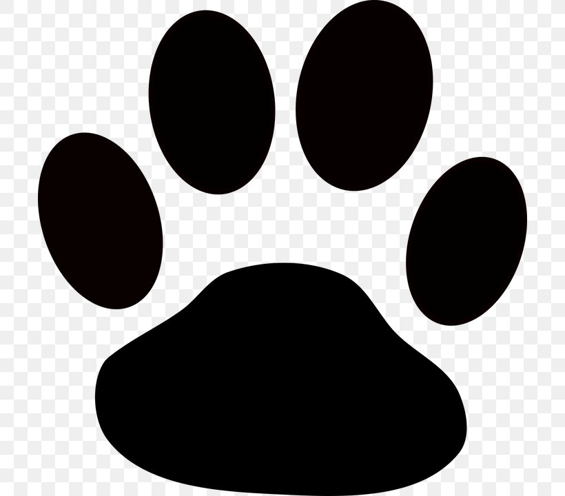 Dog Paw Puppy Clip Art, PNG, 710x720px, Dog, Black, Black And White, Footprint, Monochrome Photography Download Free