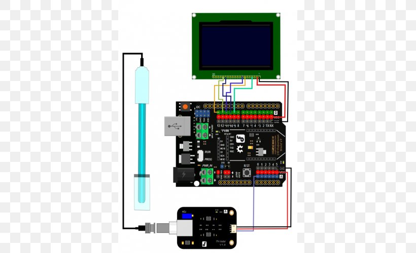 Electrical Conductivity Meter PH Meter Arduino Electronic Circuit, PNG, 500x500px, Electrical Conductivity Meter, Arduino, Circuit Component, Conductivity, Detection Download Free