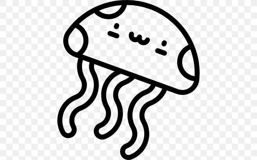 Jellyfish Black And White Clip Art, PNG, 512x512px, Jellyfish, Animal, Artwork, Black And White, Line Art Download Free