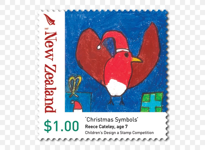 Christmas Stamp Postage Stamps New Zealand Stamp Collecting, PNG, 600x600px, Christmas, Bird, Child, Christmas Stamp, Heart Download Free