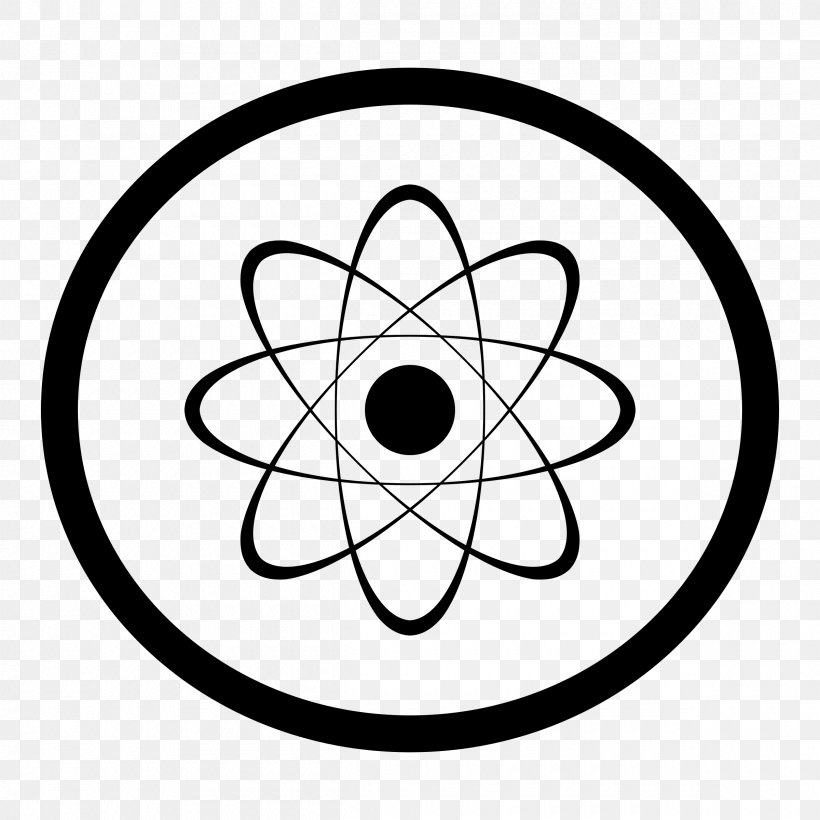 Atomic Nucleus Chemistry, PNG, 2400x2400px, Atom, Area, Atomic Nucleus, Black, Black And White Download Free