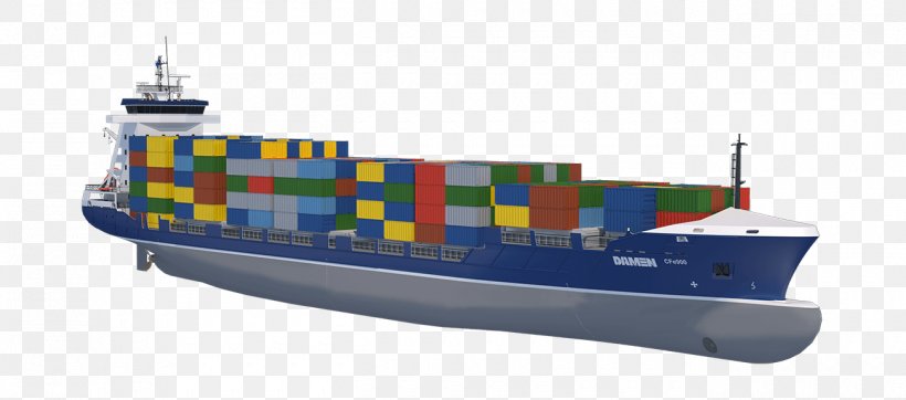 Container Ship Intermodal Container Cargo Ship Feeder Ship, PNG, 1300x575px, Container Ship, Bulk Carrier, Cargo, Cargo Ship, Damen Group Download Free