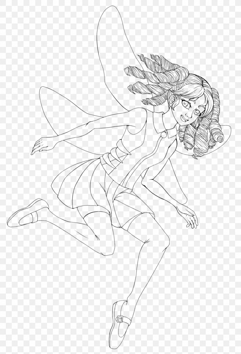 Fairy Drawing Line Art Sketch, PNG, 1024x1507px, Fairy, Arm, Art, Artwork, Black And White Download Free