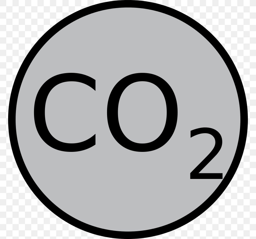 Carbon Dioxide Symbol Chemistry Black Carbon, PNG, 768x768px, Carbon Dioxide, Area, Atmosphere, Black And White, Black Carbon Download Free