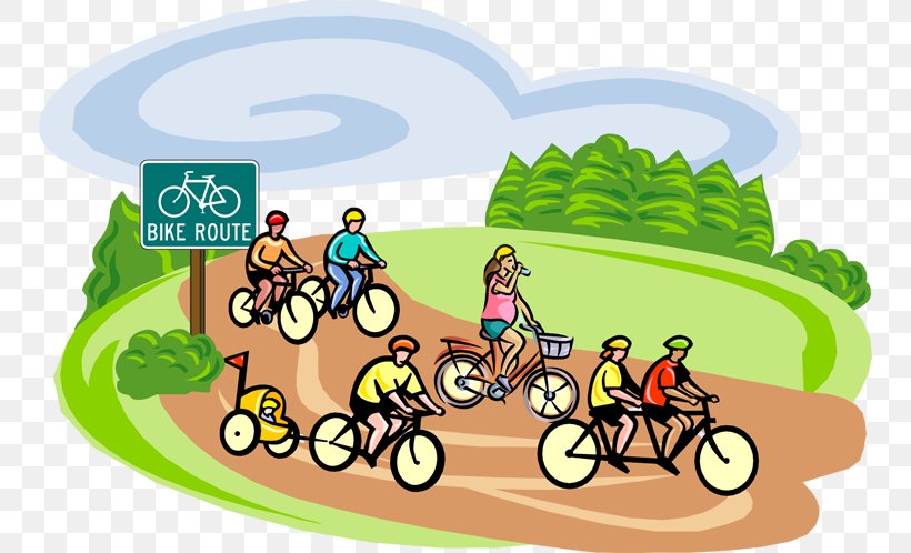 Cycling Bicycle Mountain Biking Trail Clip Art, PNG, 750x498px, Cycling, Area, Bicycle, Bicycle Safety, Cartoon Download Free