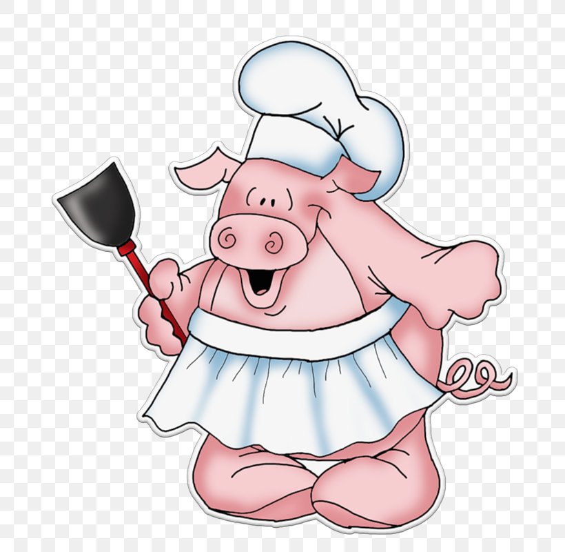 Domestic Pig Paper Chef Cook Illustration, PNG, 800x800px, Watercolor, Cartoon, Flower, Frame, Heart Download Free