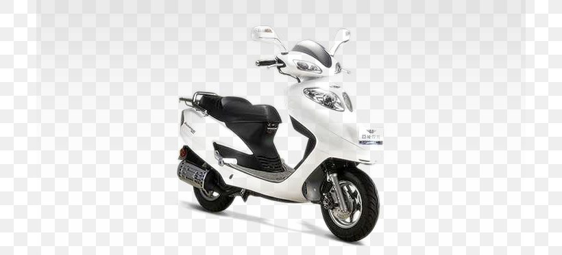 Motorized Scooter Motorcycle, PNG, 714x373px, Motorized Scooter, Automotive Design, Black And White, Motor Vehicle, Motorcycle Download Free