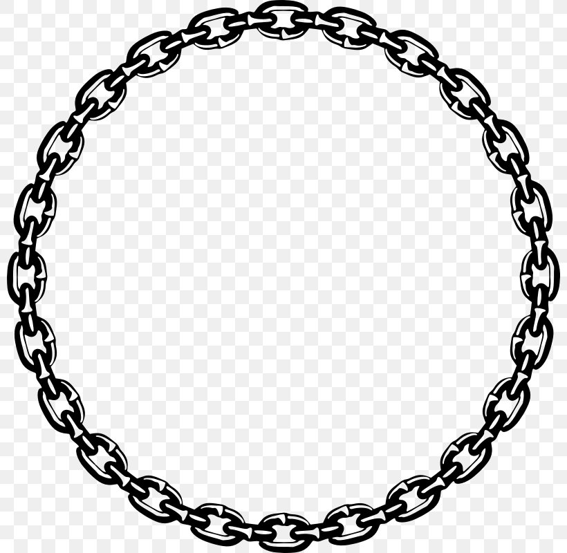 Chain Clip Art, PNG, 800x800px, 3d Rendering, Chain, Black And White, Body Jewelry, Bracelet Download Free