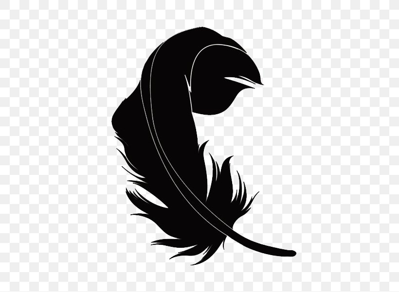 Bird Feather Euclidean Vector Clip Art, PNG, 635x601px, Bird, Autocad Dxf, Beak, Black And White, Feather Download Free