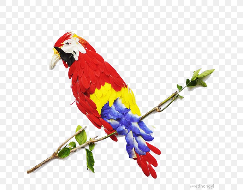Bird Flower Petal Red Leaf, PNG, 640x640px, Bird, Art, Artfido, Artist, Beak Download Free