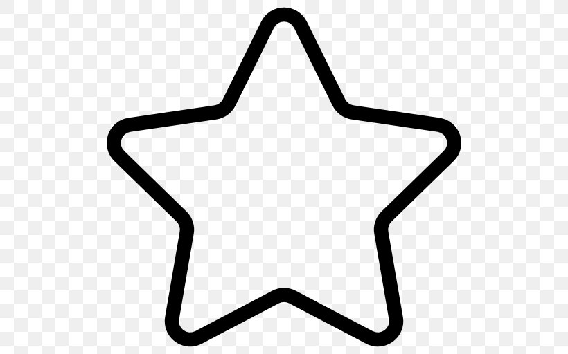 Star Shape Clip Art, PNG, 512x512px, Star, Area, Black, Black And White, Shape Download Free