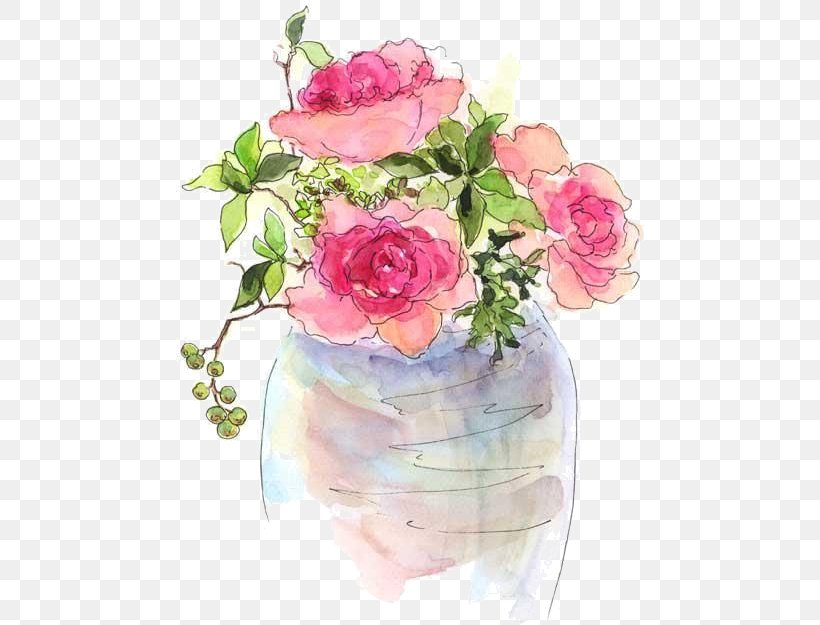 Watercolor Painting Artist Trading Cards Drawing Still Life: Vase With Pink Roses, PNG, 469x625px, Watercolor Painting, Art, Artificial Flower, Artist, Artist Trading Cards Download Free