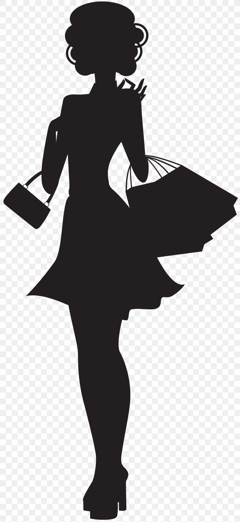 Woman Drawing Silhouette Clip Art, PNG, 3681x8000px, Woman, Art, Black, Black And White, Drawing Download Free