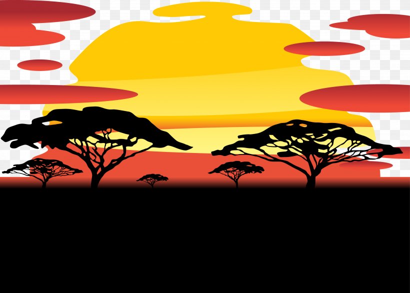 Sky Sunset Vector, PNG, 2744x1961px, Sunset, Afterglow, Art, Brand, Illustration Download Free