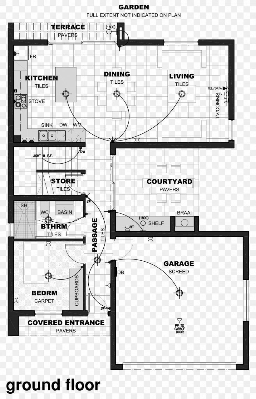 Floor Plan Technical Drawing, PNG, 1302x2030px, Floor Plan, Area, Bed, Bedroom, Black And White Download Free