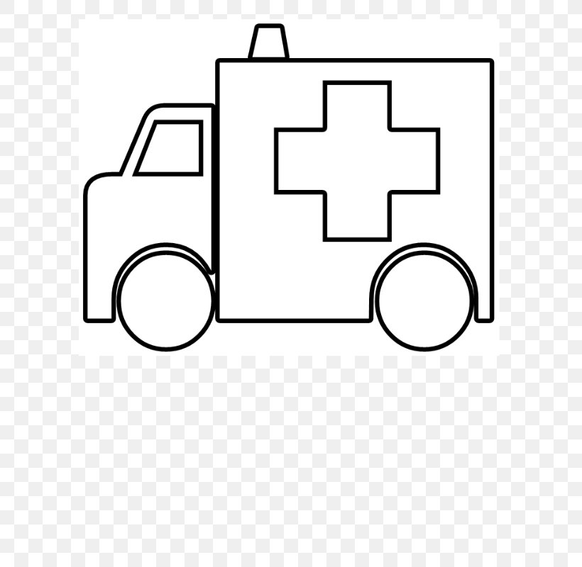 Ambulance Clip Art Vector Graphics Drawing Image, PNG, 649x800px, Ambulance,  Area, Black, Black And White, Cartoon