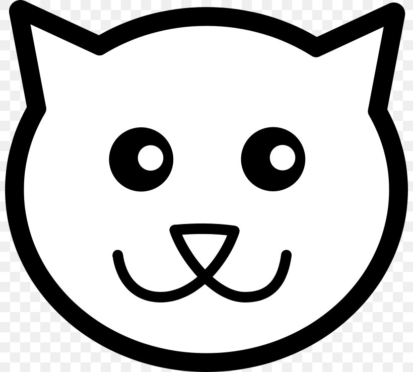 Cat Kitten Cartoon Clip Art, PNG, 800x739px, Cat, Black, Black And White, Black Cat, Cartoon Download Free