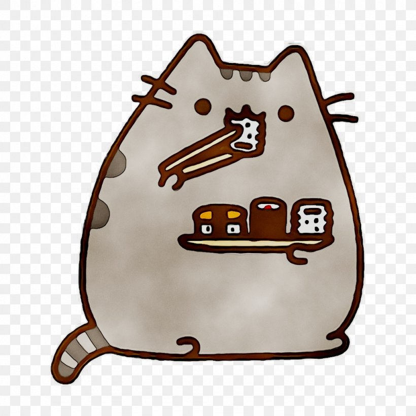 Pusheen Cat Sticker Emoji Image, PNG, 1024x1024px, Pusheen, Brown, Cartoon,  Cat, Drawing Download Free