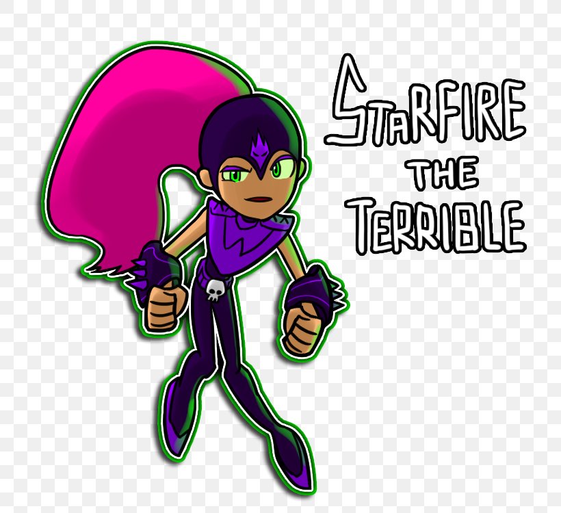 Starfire The Terrible Raven Fan Art, PNG, 750x750px, Watercolor, Cartoon, Flower, Frame, Heart Download Free