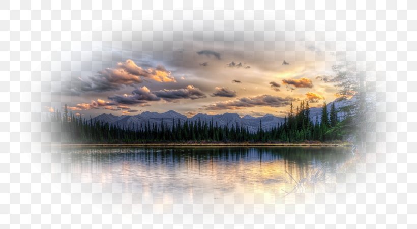 Desktop Wallpaper Sky Landscape Cloud Sunset, PNG, 800x450px, Sky, Blue, Calm, Cloud, Lake Download Free