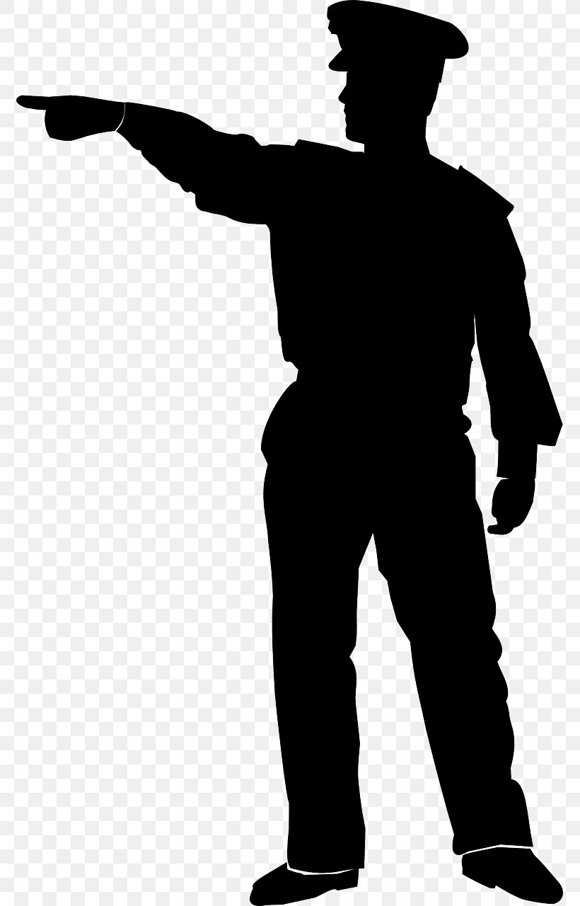 Police Officer Clip Art Vector Graphics Silhouette, PNG, 773x1280px, Police Officer, Black And White, Crime, Human Behavior, Joint Download Free