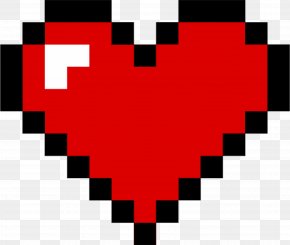 Heart Pixel Art, PNG, 500x500px, Heart, Black, Black And White, Cross ...