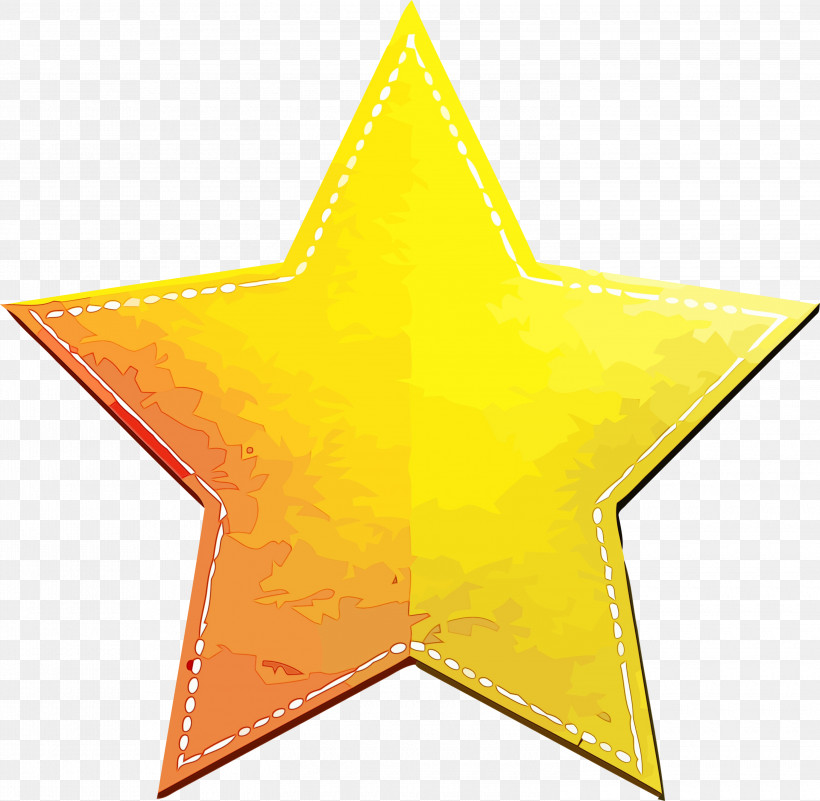 Yellow Star, PNG, 3000x2933px, Christmas Star, Christmas Ornament, Paint, Star, Watercolor Download Free