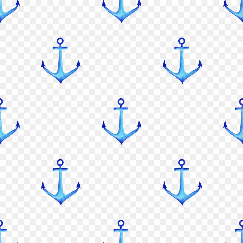 Watercolor Painting Pattern, PNG, 4167x4167px, Watercolor Painting, Anchor, Area, Blue, Material Download Free