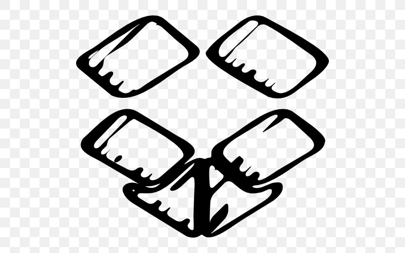 Dropbox Logo Symbol Sketch, PNG, 512x512px, Dropbox, Black And White, File Hosting Service, Logo, Symbol Download Free