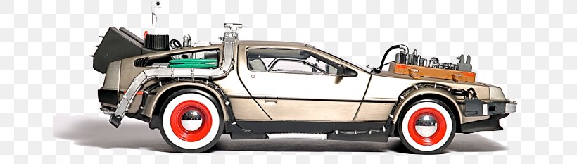 DeLorean DMC-12 Car Dr. Emmett Brown DeLorean Time Machine Back To The Future, PNG, 669x233px, 118 Scale, Delorean Dmc12, Automotive Design, Automotive Exterior, Back To The Future Download Free