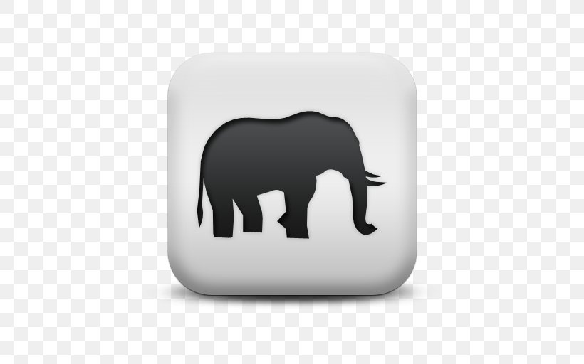 Indian Elephant African Elephant Mammoth, PNG, 512x512px, Indian Elephant, African Elephant, Animal, Asian Elephant, Black And White Download Free