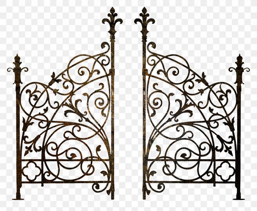 Wrought Iron Gate Fence Headboard, PNG, 2323x1904px, Wrought Iron, Bed, Bed Frame, Black And White, Door Download Free