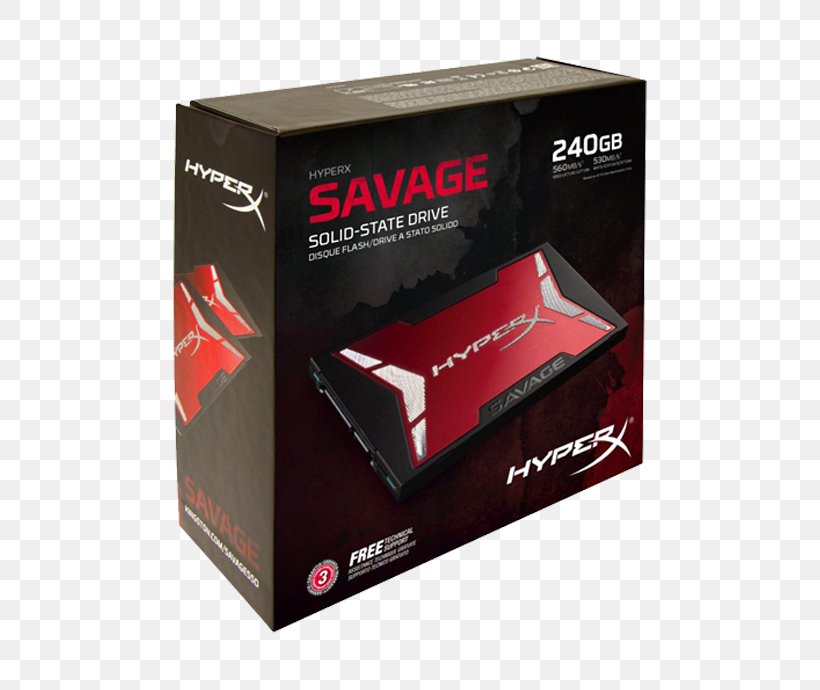 Laptop Solid-state Drive Serial ATA Kingston HyperX Savage SSD, PNG, 690x690px, Laptop, Box, Carton, Data Storage, Electronic Device Download Free