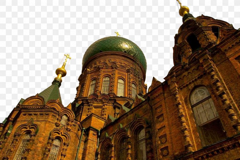 Saint Sophia Cathedral, Harbin Saint Basils Cathedral Northeast China Tourism Church, PNG, 1024x682px, Saint Sophia Cathedral Harbin, Architecture, Basilica, Building, Byzantine Architecture Download Free