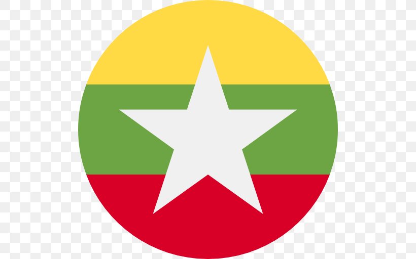 Flag Of Myanmar Burma National Flag Flags Of Asia, PNG, 512x512px, Flag Of Myanmar, Area, Burma, Flag, Flag Of Japan Download Free