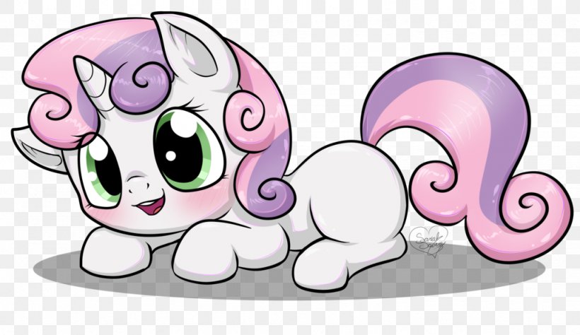 Sweetie Belle Pony Rarity Pinkie Pie Fan Art, PNG, 1024x592px, Watercolor, Cartoon, Flower, Frame, Heart Download Free
