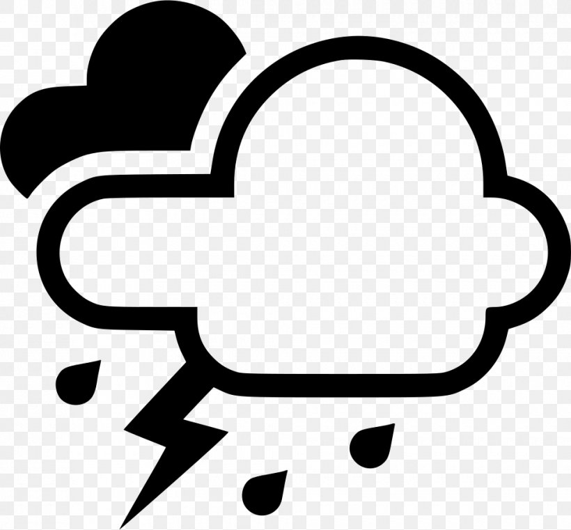 Thunderstorm Cloud Clip Art, PNG, 980x910px, Thunderstorm, Area, Black, Black And White, Cloud Download Free