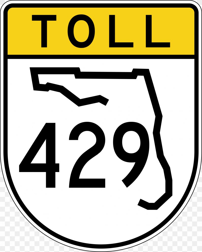 Florida State Road 429 Florida's Turnpike Florida State Road 417 Ocoee Toll Road, PNG, 2000x2499px, Florida State Road 417, Area, Black And White, Brand, Florida Download Free