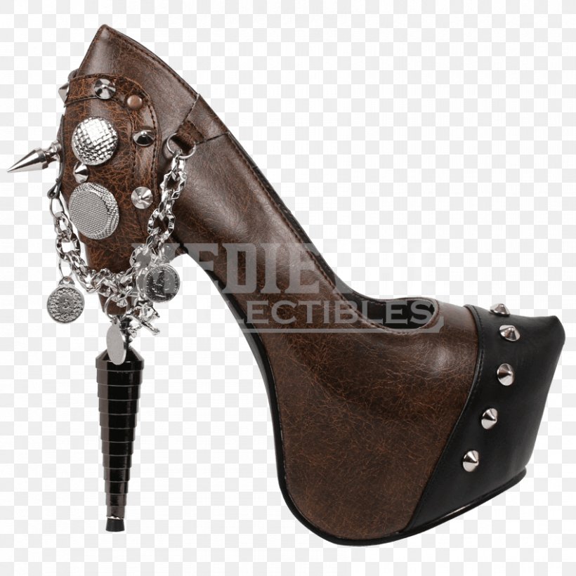 High-heeled Shoe Boot Goth Subculture Stiletto Heel, PNG, 850x850px, Highheeled Shoe, Boot, Brown, Clothing, Court Shoe Download Free