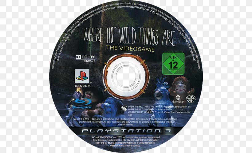 Where The Wild Things Are Compact Disc PlayStation 3 PAL Region, PNG, 500x500px, Where The Wild Things Are, Compact Disc, Data Storage Device, Dvd, Language Download Free