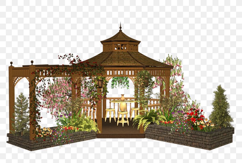 Cottage Garden Pergola Clip Art, PNG, 797x553px, Garden, Chinese Architecture, Cottage Garden, Facade, Gazebo Download Free