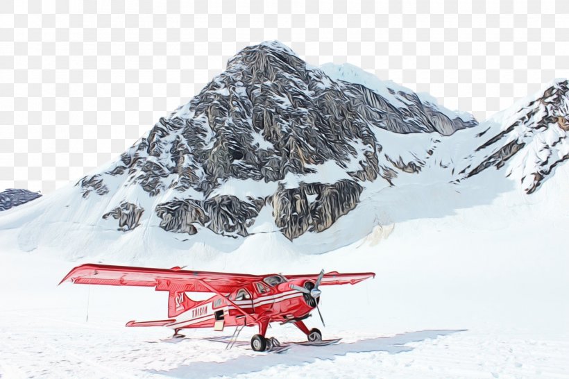 Airplane Aircraft Light Aircraft Vehicle Glacial Landform, PNG, 1880x1253px, Watercolor, Aircraft, Airplane, Geological Phenomenon, Glacial Landform Download Free