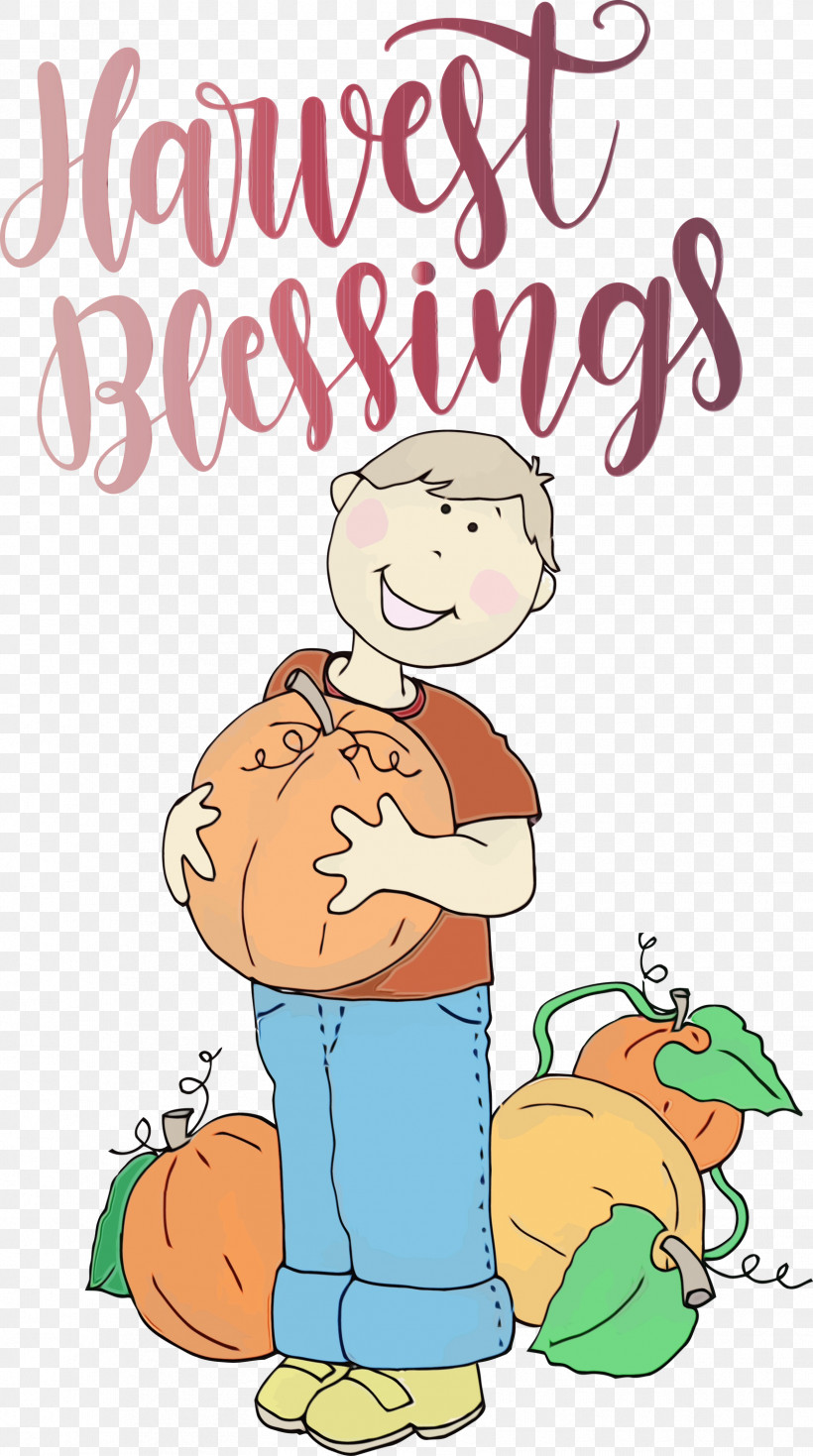 Cartoon Happiness Text, PNG, 1673x2999px, Harvest Blessings, Autumn, Cartoon, Happiness, Paint Download Free