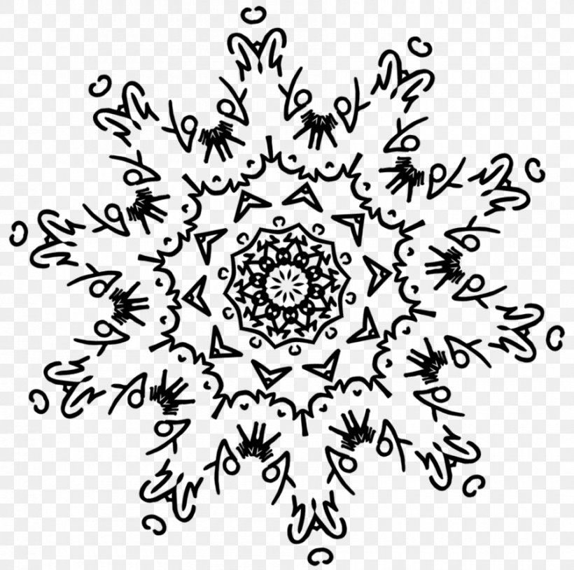 Koch Snowflake Fractal Drawing Pattern, PNG, 900x895px, Snowflake, Area, Black, Black And White, Drawing Download Free