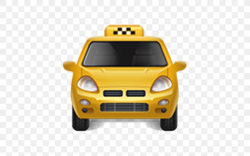Taxi Yellow Cab Car Rental Travel, PNG, 512x512px, Taxi, Automotive Design, Automotive Exterior, Brand, Bumper Download Free