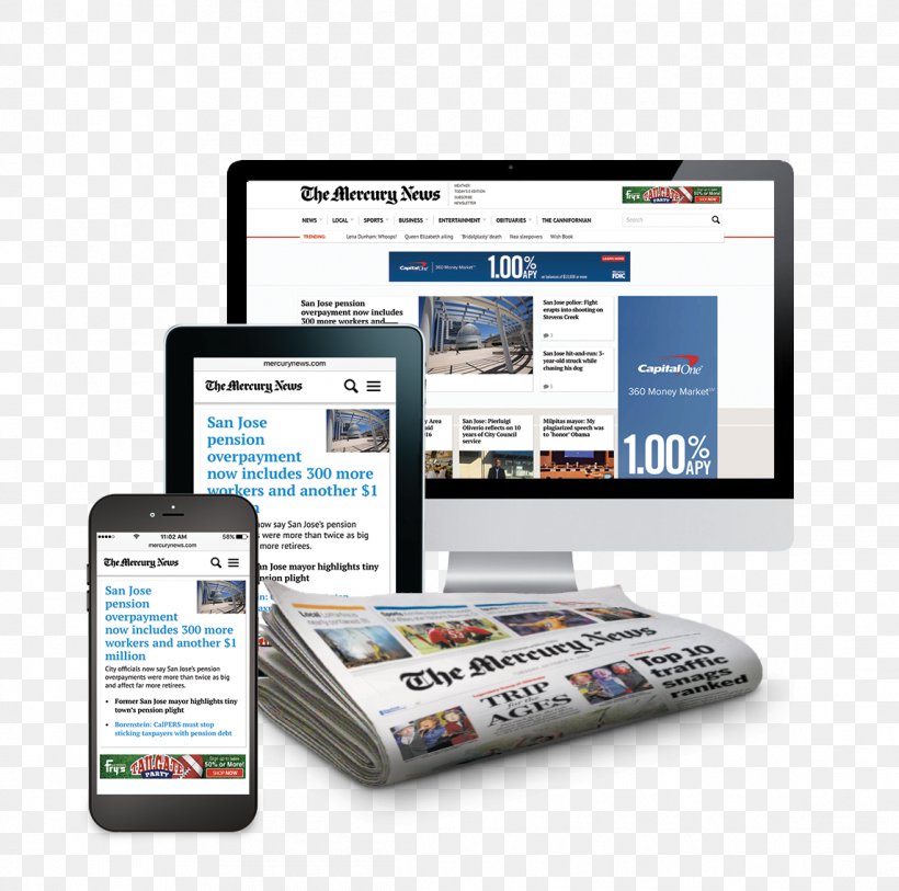 The Mercury News San Jose Bay Area News Group Newspaper Digital First Media, PNG, 1145x1136px, Mercury News, Bay Area News Group, Brand, Business, Communication Download Free