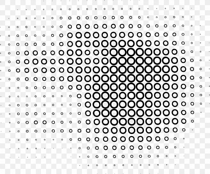 Halftone Circle, PNG, 2500x2075px, Halftone, Area, Art, Black And White, Color Download Free