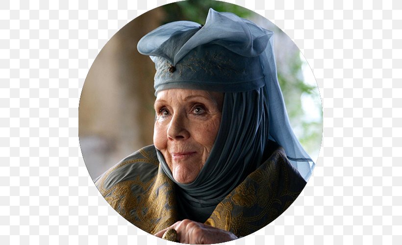 Olenna Tyrell Margaery Tyrell Diana Rigg Game Of Thrones Joffrey Baratheon, PNG, 500x500px, Olenna Tyrell, Character, Game Of Thrones, Game Of Thrones Season 7, Hat Download Free